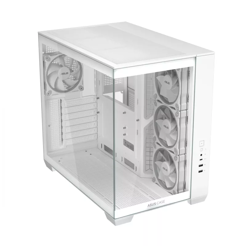 PC-Gehäuse ASUS A32 PLUS/WT/TG/ARGB Mid Tower, weiß, ATX, gehärtetes Glas, ARGB, USB-C, unterstützt GPUs bis 420 mm