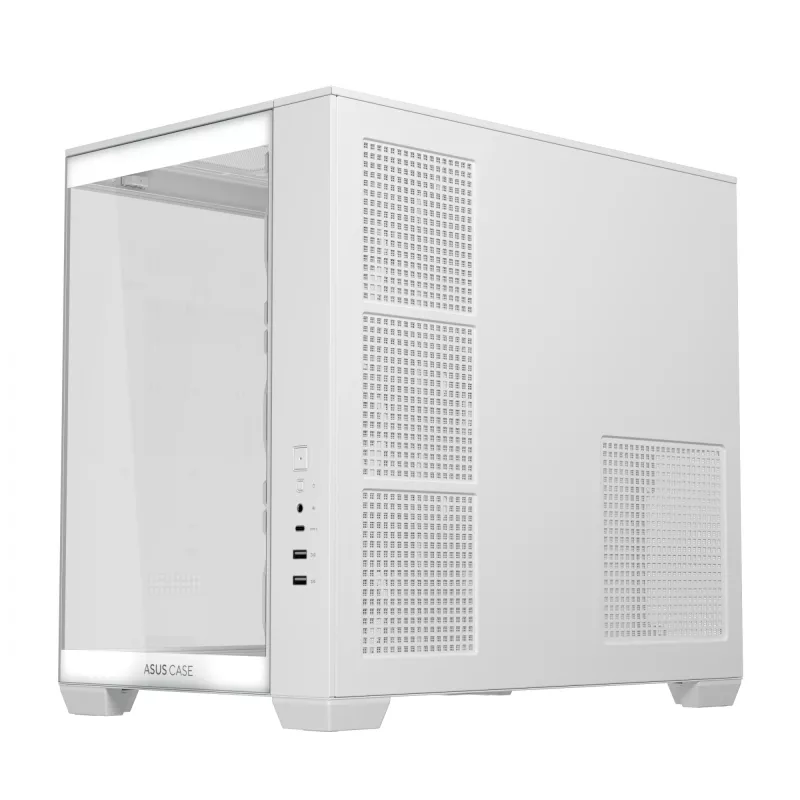 PC-Gehäuse ASUS A32 PLUS/WT/TG/ARGB Mid Tower, weiß, ATX, gehärtetes Glas, ARGB, USB-C, unterstützt GPUs bis 420 mm