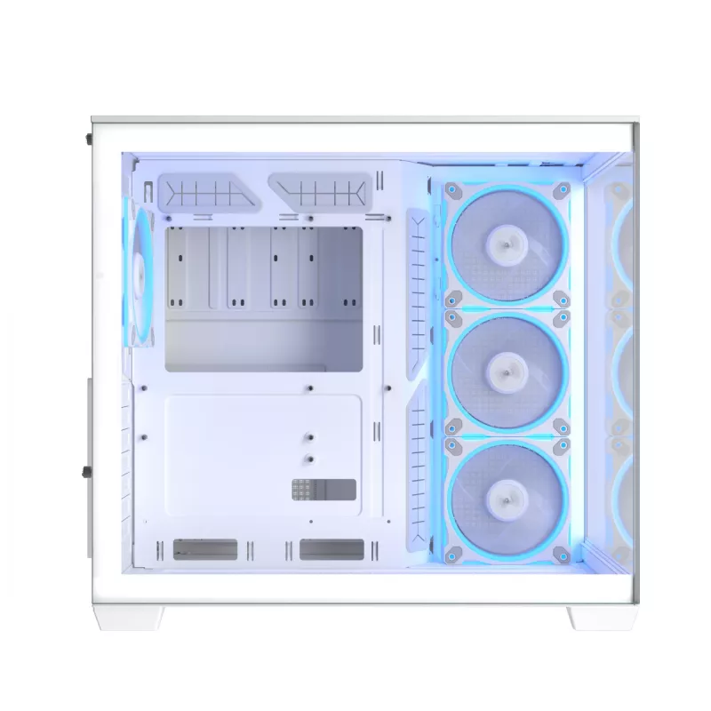 PC-Gehäuse ASUS A32 PLUS/WT/TG/ARGB Mid Tower, weiß, ATX, gehärtetes Glas, ARGB, USB-C, unterstützt GPUs bis 420 mm