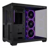 PC-Gehäuse ASUS A32 PLUS ATX, schwarz — gehärtetes Glas, RGB-Lüfter, USB-C, unterstützt ATX/Micro-ATX/Mini-ITX