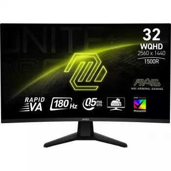 MSI MAG 32CQ6F Computer Monitor 80 cm (31,5 Zoll) 2560 x 1440 Pixel Wide Quad HD Schwarz