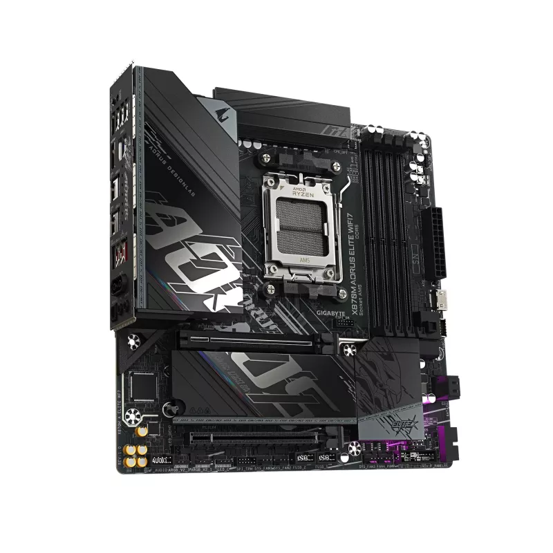 Motherboard GIGABYTE X870M AORUS ELITE WIFI7, AMD X870, Sockel AM5, ATX