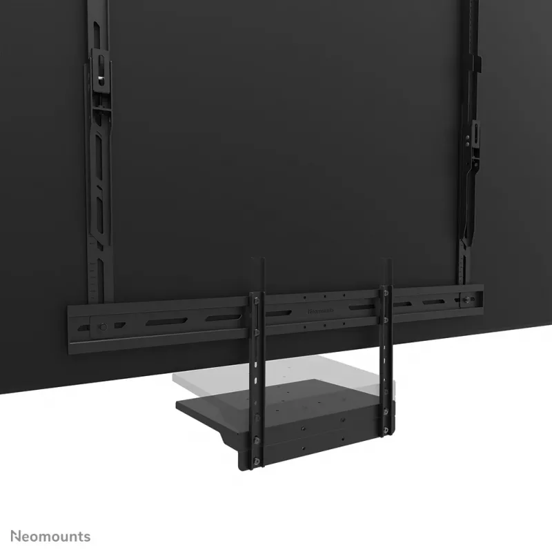 Neomounts Laptop-Ablage-Kit AV45-500BL für Bildschirme von 43 bis 110 Zoll, VESA bis 600x400, max. 2,5 kg, 900×242×640 mm