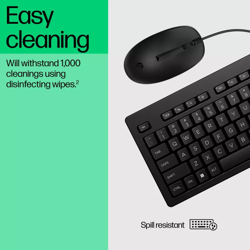 Maus HP 225 Kabelgebundene Maus und Tastatur Combo G2 USB