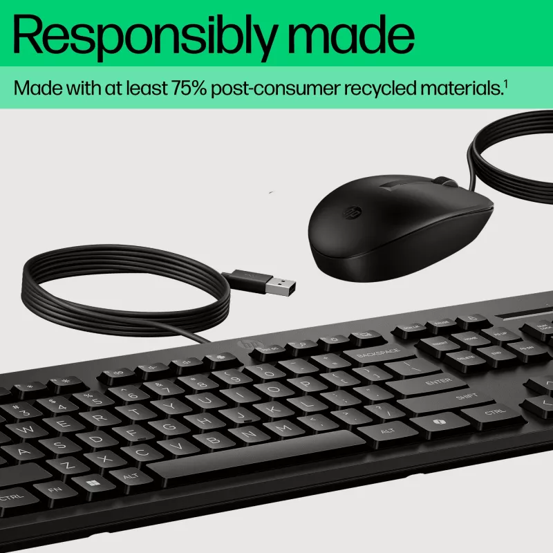 Maus HP 225 Kabelgebundene Maus und Tastatur Combo G2 USB