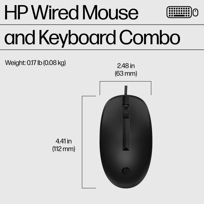 Maus HP 225 Kabelgebundene Maus und Tastatur Combo G2 USB