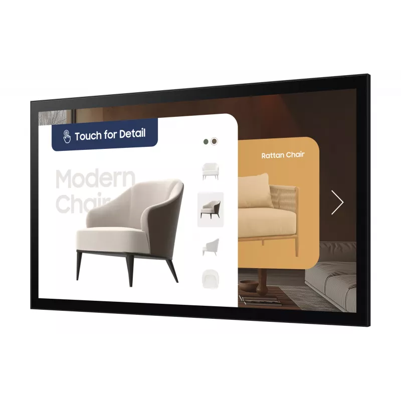 Samsung QM32C-T Digital signage Flachbildschirm 81,3 cm (32 Zoll) LCD Wi-Fi 400 cd/m² Full HD Schwarz Touchscreen Tizen 7.0 16/7