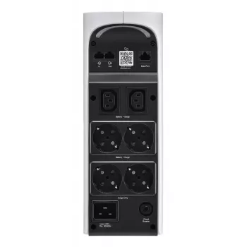 APC Back-UPS Pro, 2200VA/1320W, Tower, 230V, 4x Schuko- und 2x IEC C13-Ausgänge, RGB-Beleuchtung, reine Sinuswelle, Arctic (Weiß)