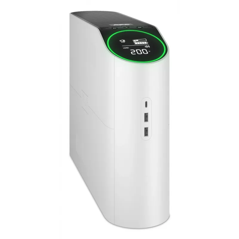 APC Back-UPS Pro, 2200VA/1320W, Tower, 230V, 4x Schuko- und 2x IEC C13-Ausgänge, RGB-Beleuchtung, reine Sinuswelle, Arctic (Weiß)
