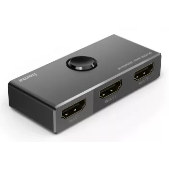 HAMA 8K HDMI Bidirektionaler Umschalter — 1 Eingang auf 2 Ausgänge / 2 Eingänge auf 1 Ausgang, Modell 00205324