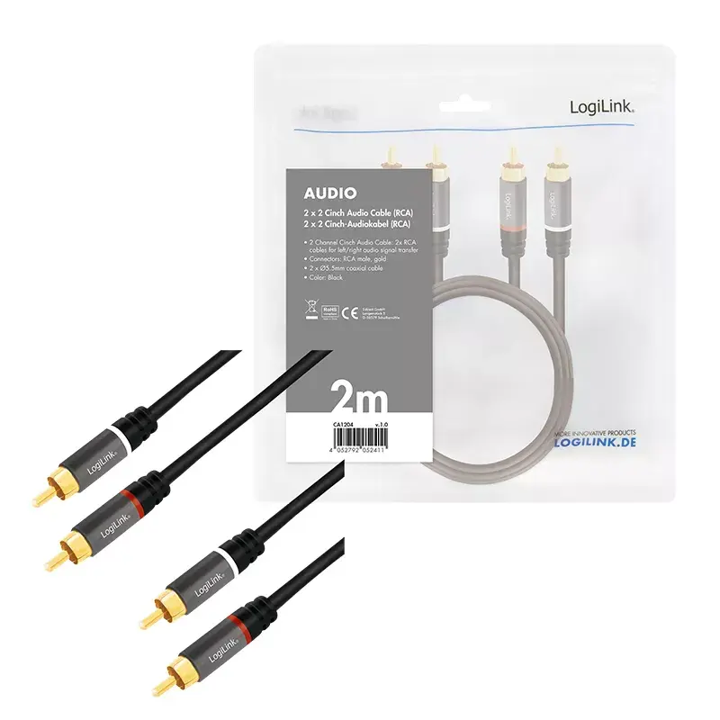 Audiokabel 2m LogiLink CA1204
