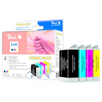 Peach 314791 Tintenpatrone 4 Stk. Schwarz, Cyan, Magenta, Gelb