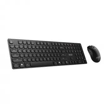 MSI FORGE K210 WIRELESS COMBO Tastatur Maus enthalten Home/Office USB QWERTY US English Schwarz