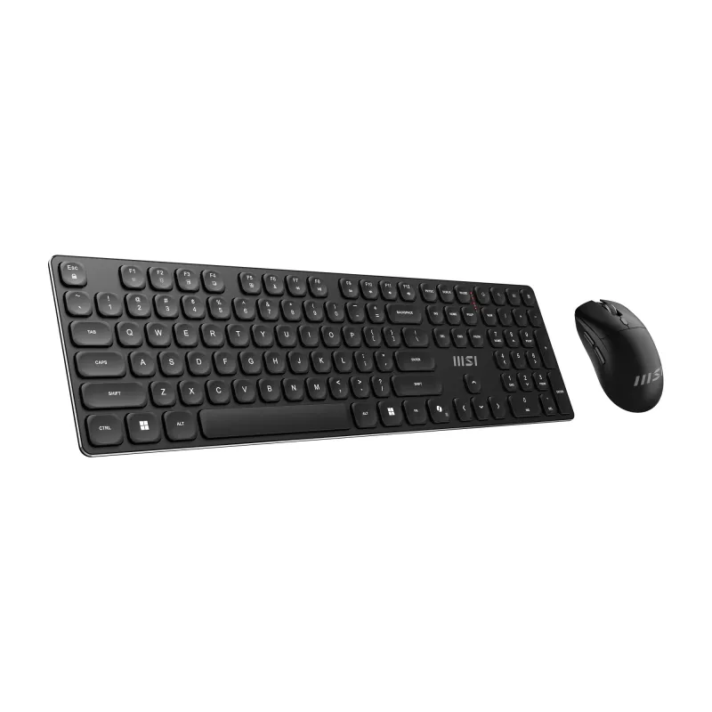 MSI FORGE K210 WIRELESS COMBO Tastatur Maus enthalten Home/Office USB QWERTY US English Schwarz