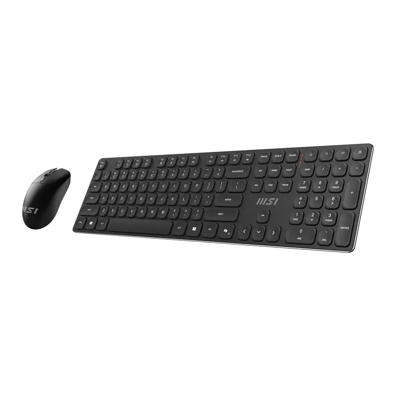 MSI FORGE K210 WIRELESS COMBO Tastatur Maus enthalten Home/Office USB QWERTY US English Schwarz