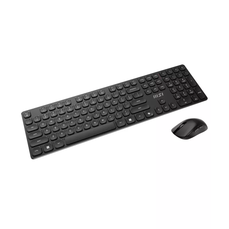 MSI FORGE K210 WIRELESS COMBO Tastatur Maus enthalten Home/Office USB QWERTY US English Schwarz