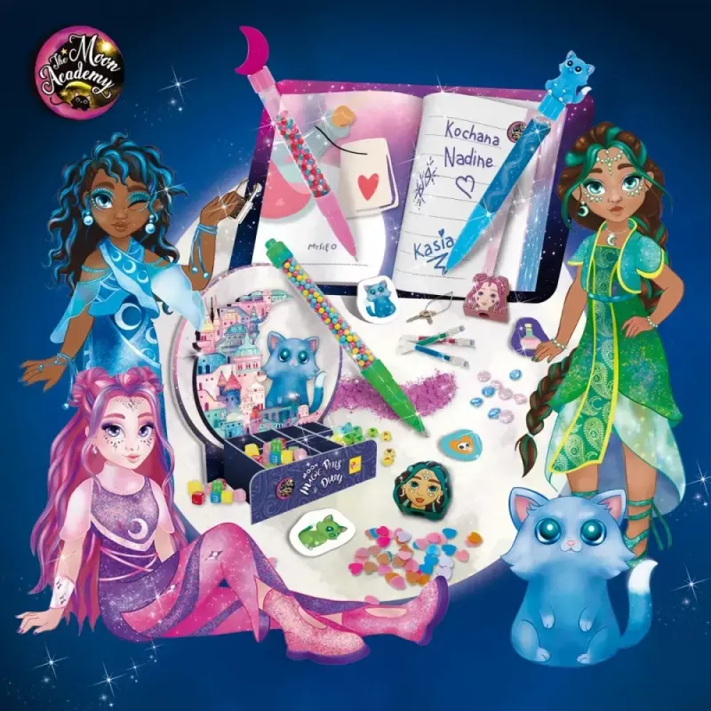 Lernset Liscianigiochi Moon Academy — Mondstifte und Tagebuch