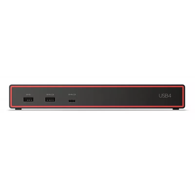 Dockingstation Lenovo ThinkPad USB4 Dock 5000 — Kabelgebunden Thunderbolt 4, 65 W PD, 3840×2160, HDMI, 4× USB-A, Gigabit-Ethernet, Schwarz