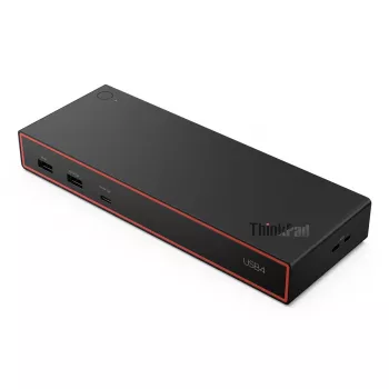 Dockingstation Lenovo ThinkPad USB4 Dock 5000 — Kabelgebunden Thunderbolt 4, 65 W PD, 3840×2160, HDMI, 4× USB-A, Gigabit-Ethernet, Schwarz