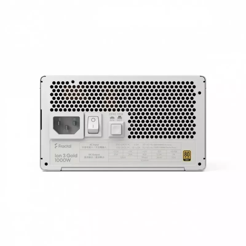 Netzteil fractal design FDE Ion 3 GOLD 1000W 80+ GOLD Weiß — 1000 W, 80+ Gold Effizienz, ATX
