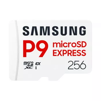 microSDXC-Speicherkarte Samsung P9 Express 256 GB — UHS-I, Lesegeschwindigkeit 800 MB/s, V30, U1, langlebig