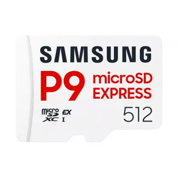 microSDXC-Speicherkarte Samsung P9 Express 512 GB, UHS-I, Lesen 800 MB/s, V30, U1, weiß
