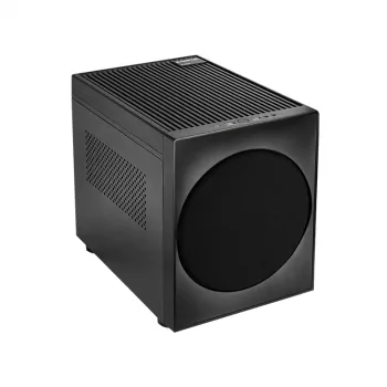 Computergehäuse CHIEFTEC CI-03B-OP Cube Schwarz — Cube-Formfaktor, unterstützt Micro ATX/Mini-ITX, 2x 3,5 Zoll + 2x 2,5 Zoll, 1x 200-mm-Frontlüfter