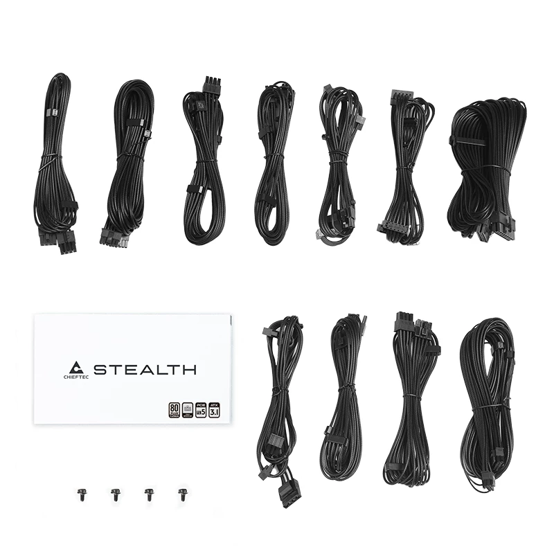 Netzteil CHIEFTEC Stealth Vega M Series SPX-1200-FC 1200W 24-pol ATX 80 PLUS Platinum schwarz 135 mm Lüfter