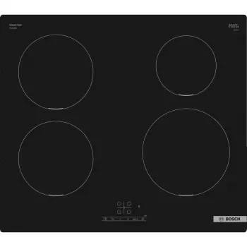 Induktionskochfeld Bosch Serie 4 PUE611BB5D, 4-Zonen rahmenlos, schwarz, 59,2×51 mm, Glaskeramik, Touch-Steuerung