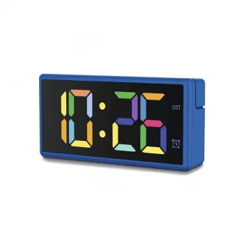 Digitaler Wecker Hama Ibiza Blau LCD Batterie USB 150x34x73mm