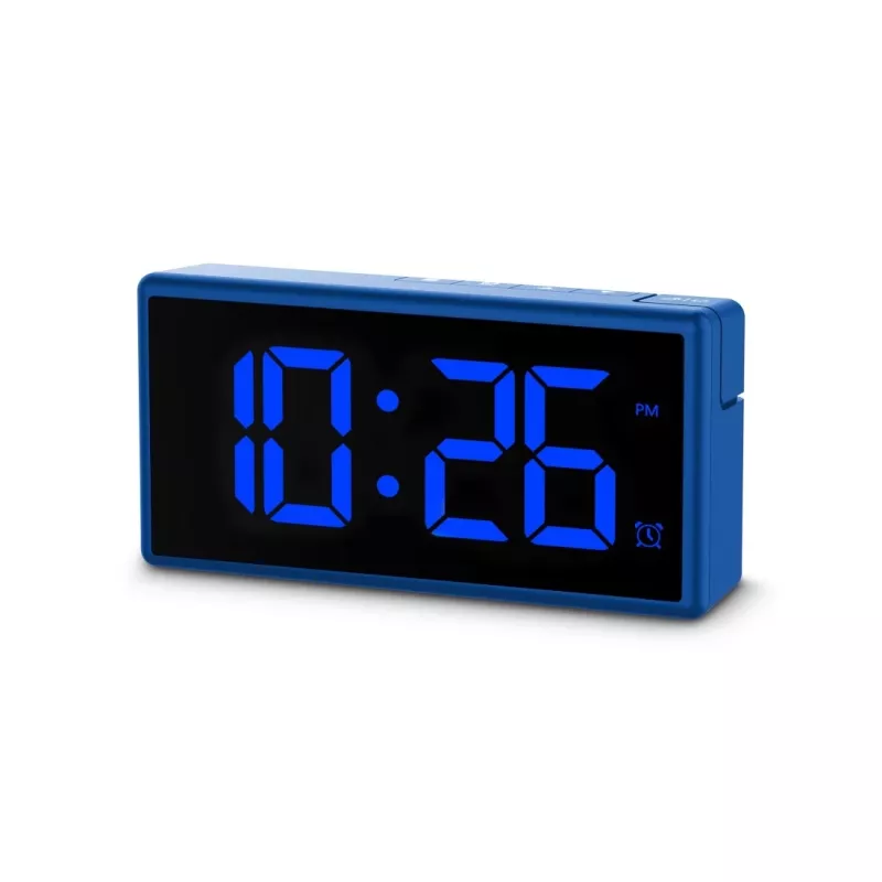 Digitaler Wecker Hama Ibiza Blau LCD Batterie USB 150x34x73mm