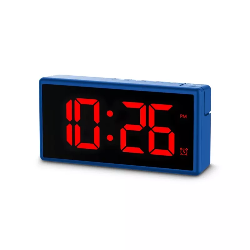 Digitaler Wecker Hama Ibiza Blau LCD Batterie USB 150x34x73mm