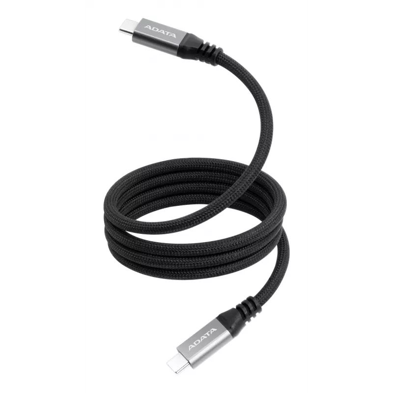 USB C auf USB C Datenkabel ADATA CACCU3-100W-100AN-BK — USB 3.2 Gen 2 (10 Gbit/s), 1 m, Schwarz