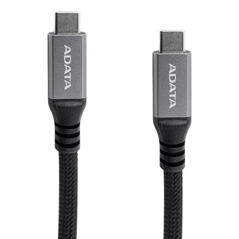 USB C auf USB C Datenkabel ADATA CACCU3-100W-100AN-BK — USB 3.2 Gen 2 (10 Gbit/s), 1 m, Schwarz