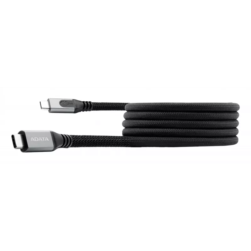 USB C auf USB C Datenkabel ADATA CACCU3-100W-100AN-BK — USB 3.2 Gen 2 (10 Gbit/s), 1 m, Schwarz