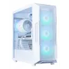 PC-Gehäuse ZALMAN i3 NEO ARGB V2 WHITE Midi Tower, gehärtetes Glas, 3x120 mm Frontlüfter, unterstützt ATX/Mini-ITX