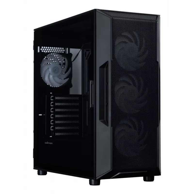 ZALMAN Mid-Tower-PC-Gehäuse I3 NEO V2, schwarz, 4x RGB-Lüfter, ATX/microATX-Unterstützung