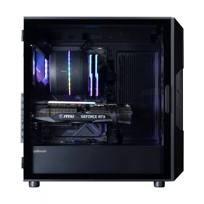 ZALMAN Mid-Tower-PC-Gehäuse I3 NEO V2, schwarz, 4x RGB-Lüfter, ATX/microATX-Unterstützung