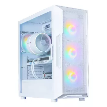Computer-Gehäuse Zalman I3 NEO V2 WHITE Midi Tower, ATX/Mini-ITX, gehärtetes Glas, 3x120mm Frontlüfter, USB 3.2 Gen1