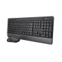 Trust Trezo Tastatur Maus inklusive Universal RF Wireless QWERTY US English Schwarz