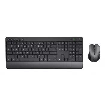 Trust Trezo Tastatur Maus inklusive Universal RF Wireless QWERTY US English Schwarz