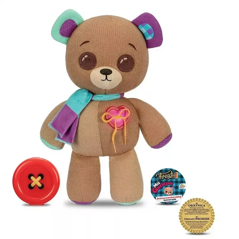Plüsch-Interaktives Maskottchen Cobi Thready Bear – bewegungsaktiviertes Spielzeug mit Sound und Sensoren