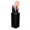 Küchenmesser-Set Smile SNS-6 – 6-teiliger schwarzer Block, 5 Messer mit antihaftbeschichteten schwarzen Klingen, Soft-Touch-Griffen aus schwarzem Kunststoff
