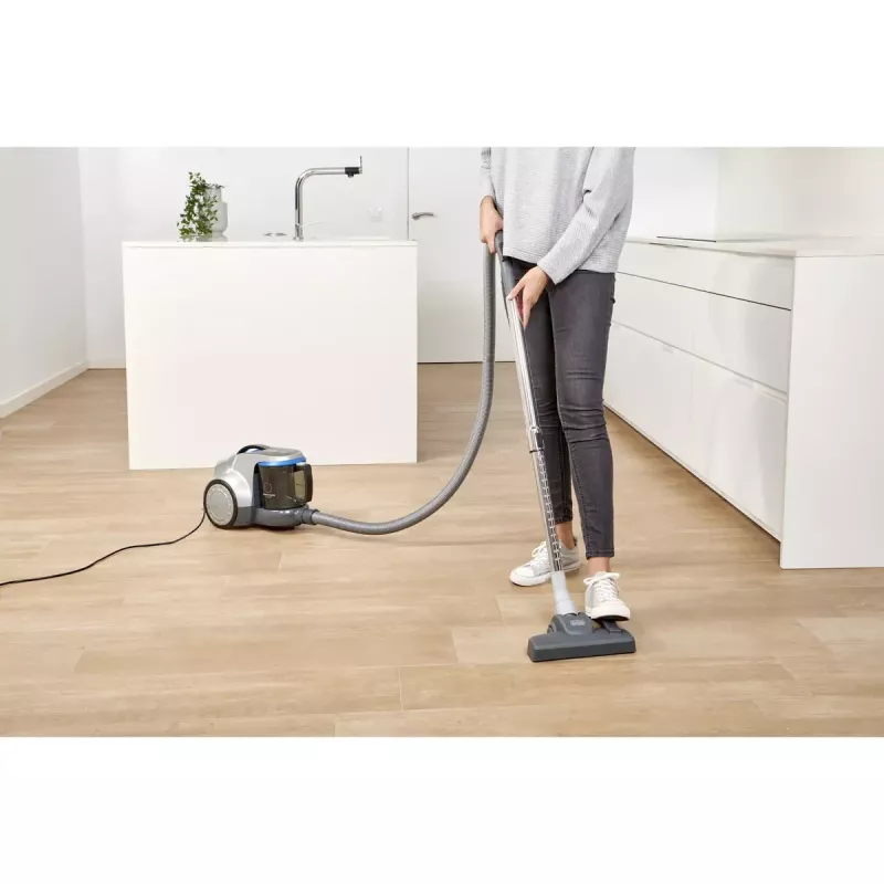 Zylinderstaubsauger Black & Decker BXVML700E — 700 W, 2 L Staubkapazität, Zyklonfilterung, EPA-Filter, Gummiräder
