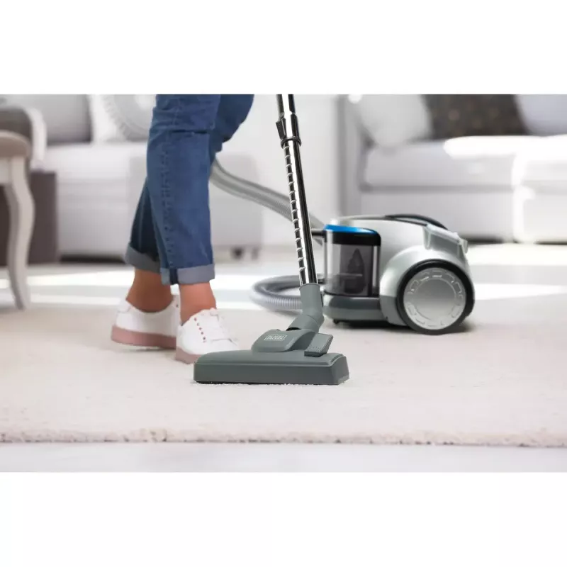 Zylinderstaubsauger Black & Decker BXVML700E — 700 W, 2 L Staubkapazität, Zyklonfilterung, EPA-Filter, Gummiräder