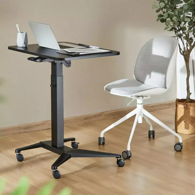 Mobiler Laptoptisch MACLEAN MC-453B mit pneumatischer Höhenverstellung, max. Höhe 109 cm, Tragkraft 8 kg