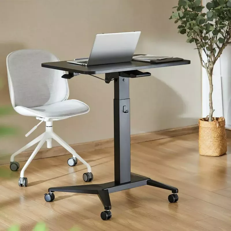 Mobiler Laptoptisch MACLEAN MC-453B mit pneumatischer Höhenverstellung, max. Höhe 109 cm, Tragkraft 8 kg