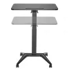 Mobiler Laptoptisch MACLEAN MC-453B mit pneumatischer Höhenverstellung, max. Höhe 109 cm, Tragkraft 8 kg
