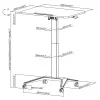 Mobiler Laptoptisch MACLEAN MC-453B mit pneumatischer Höhenverstellung, max. Höhe 109 cm, Tragkraft 8 kg