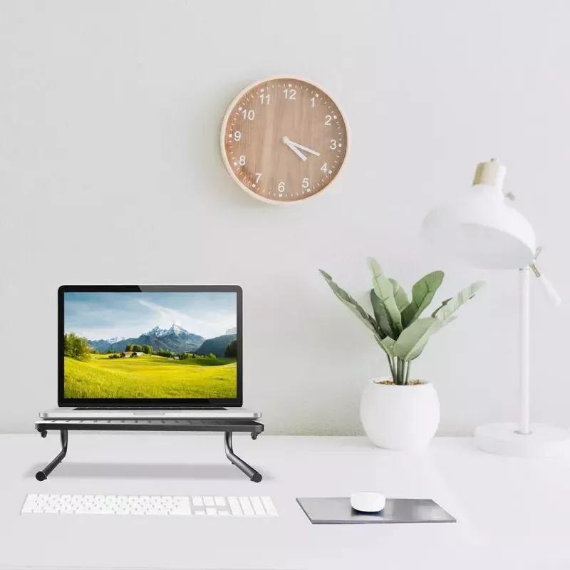 Laptop-Monitor-Ständer MACLEAN MC-948 für Bildschirme von 13 bis 32 Zoll, höhen- und neigungsverstellbar, schwarz, 370×235×100 mm, 20 kg Tragfähigkeit